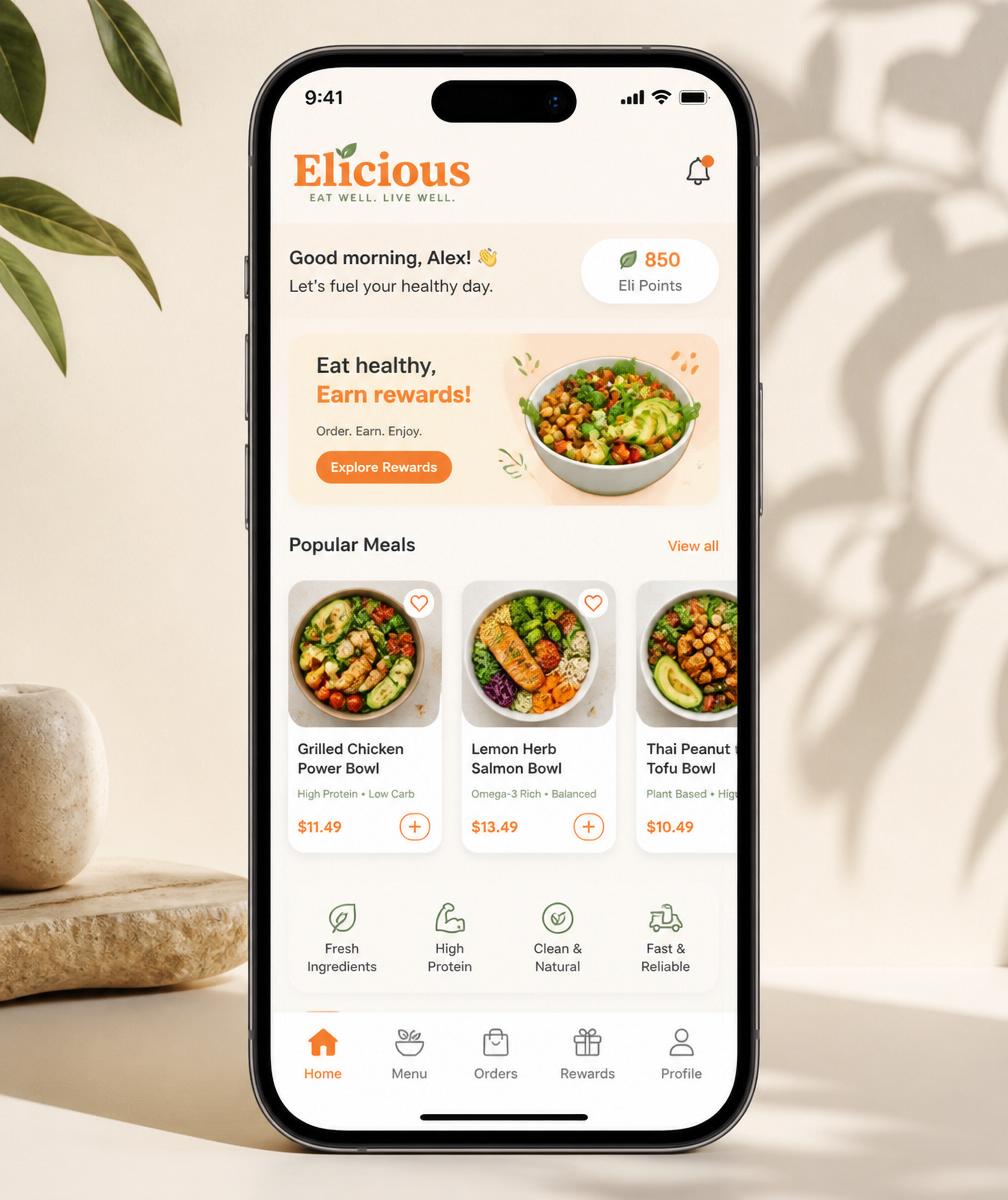 Elicious app on iPhone
